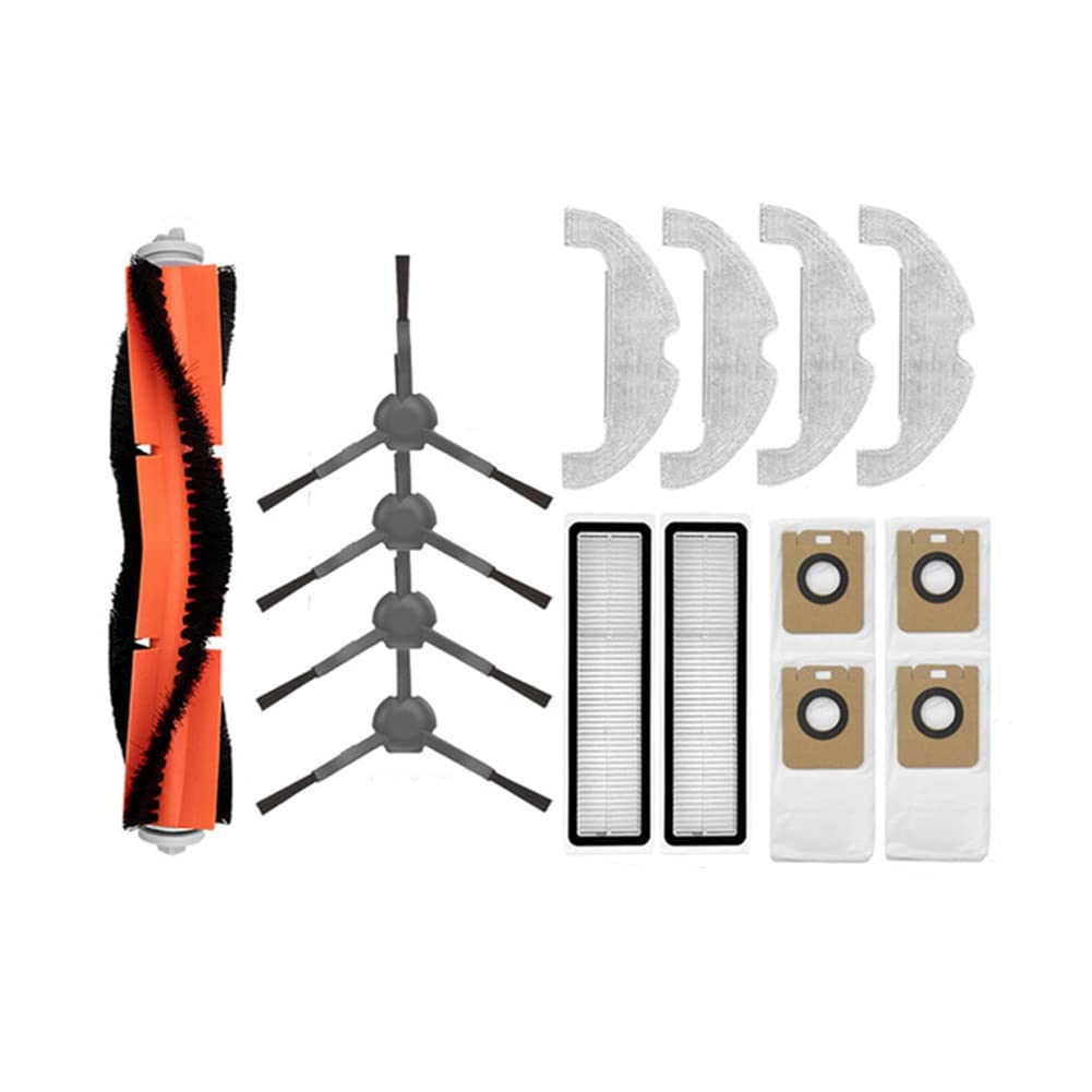 Replacement Roller Brush, Side Brush, Filter, Mop Pads & Dust Bag for Mijia STYTJ05ZHM Robot Vacuum - Compatible Accessories Kit for Efficient Cleaning at Home