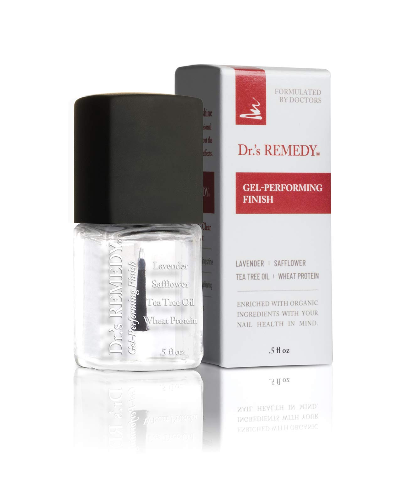 Dr.'s Remedy Organic Nail Polish Treatment - All Natural Non Toxic Nail Strengthener & Care, Calming Clear Formula | Perfect for Weak, Brittle Nails & Healthy Manicures at Home or Salon