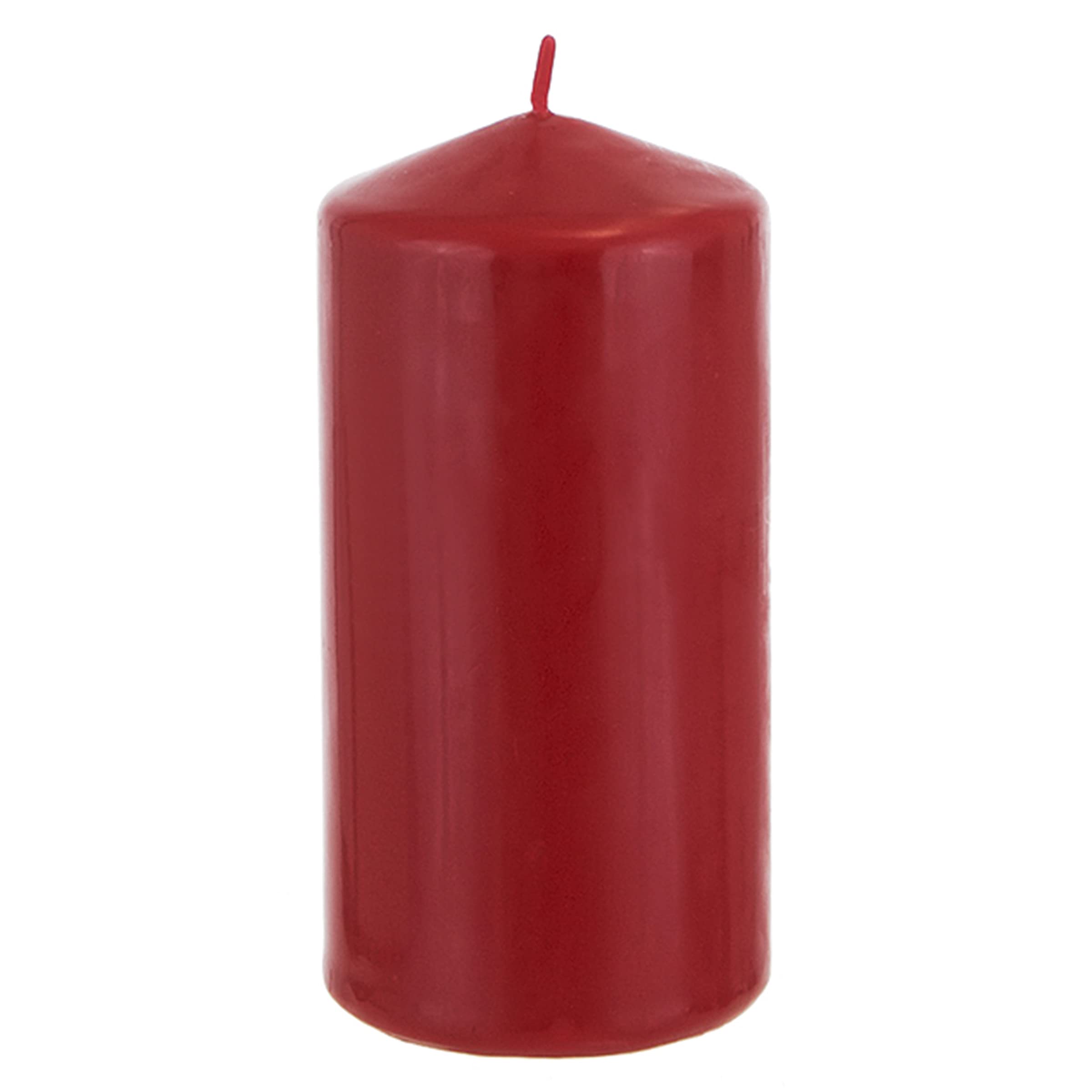 Premium Unscented Red Pillar Candle 3