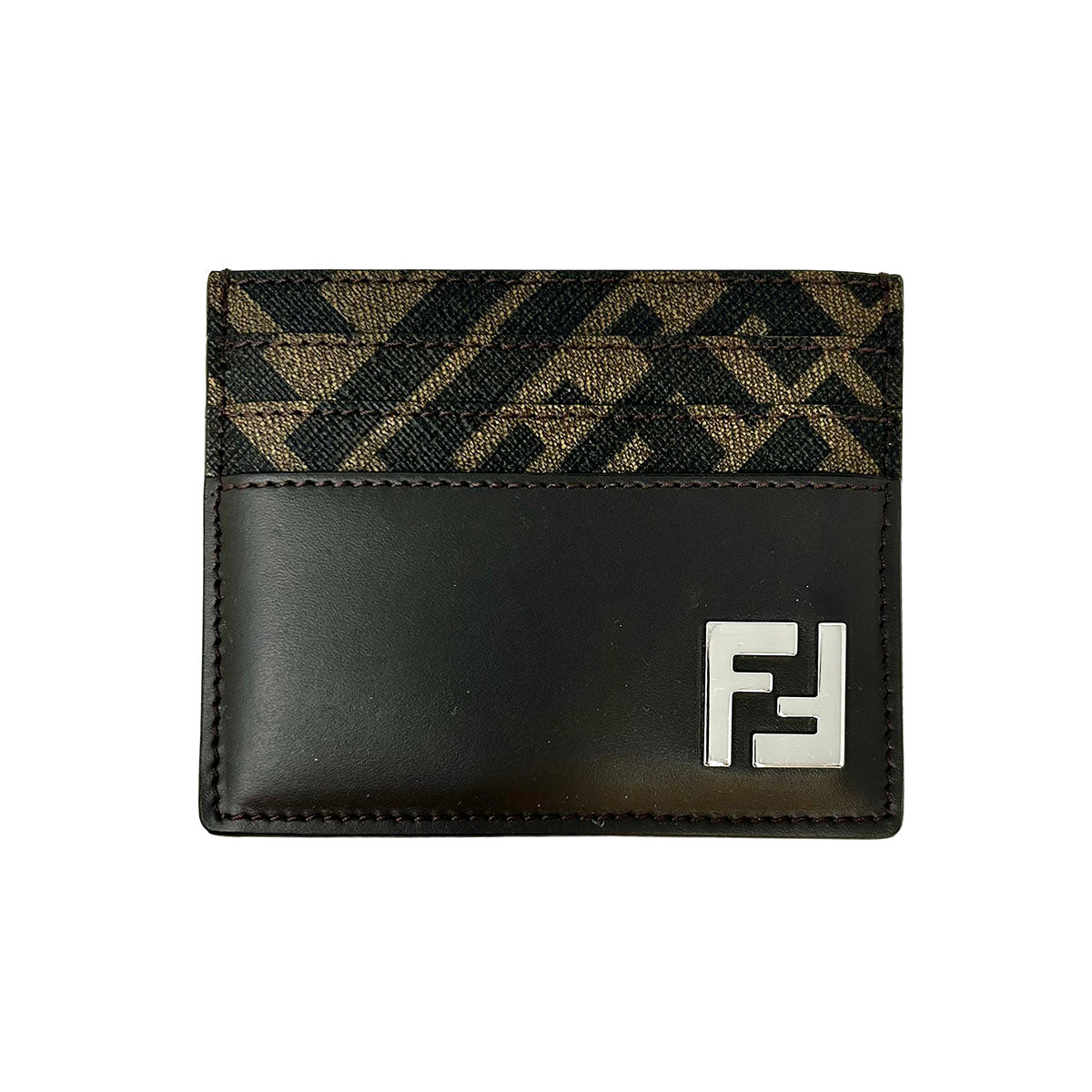 Fendi Leather Wallet for Women & Men | Slim RFID Blocking Card Holder | Perfect for Travel, Business & Everyday Use