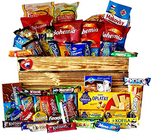 Authentic Czech Sweet & Salty Snack Box - Large Size Original Czech Republic Food Gift Set - Perfect for Parties, Gifts & Cultural Food Exploration