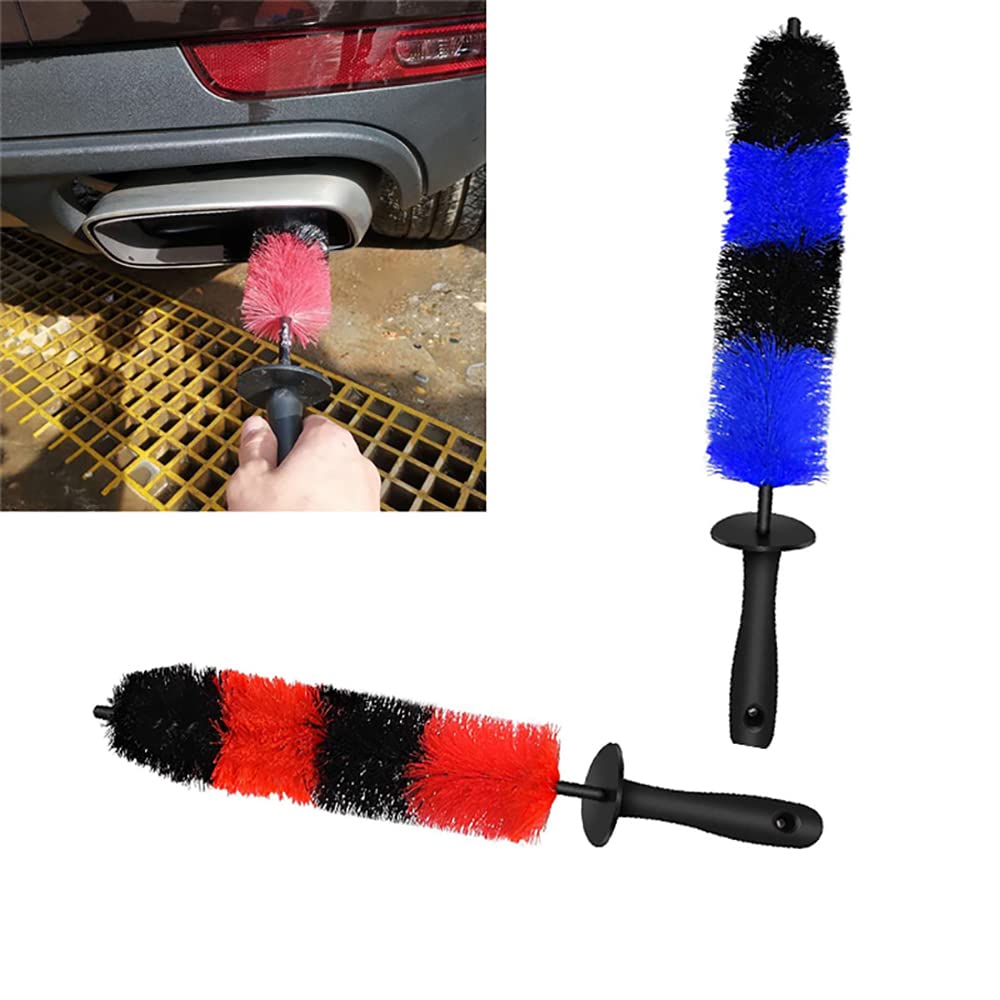 17 Inch Master Wheel Brush - Soft Bristle Car Rim & Tire Detailing Brush for Wheels, Rims, Exhaust Tips & Motorcycles | Perfect for Auto Detailing, Car Wash & Motorcycle Maintenance