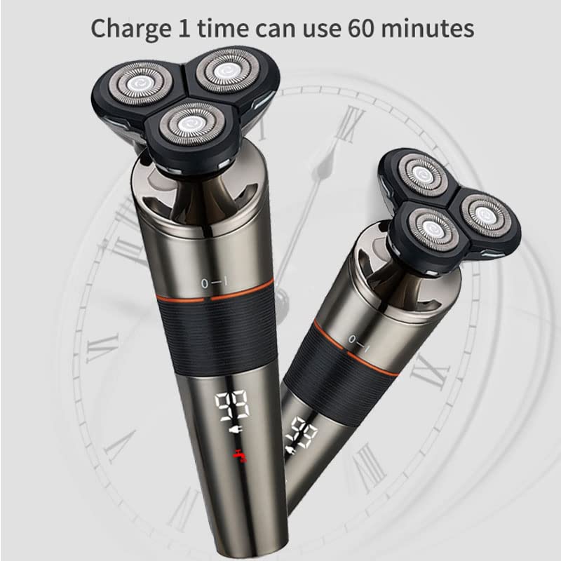Professional 4-in-1 Electric Razor for Men - Rechargeable Beard Trimmer, Hair Clipper & Shaver with LCD Display - Perfect for Home Barbering & Travel Grooming