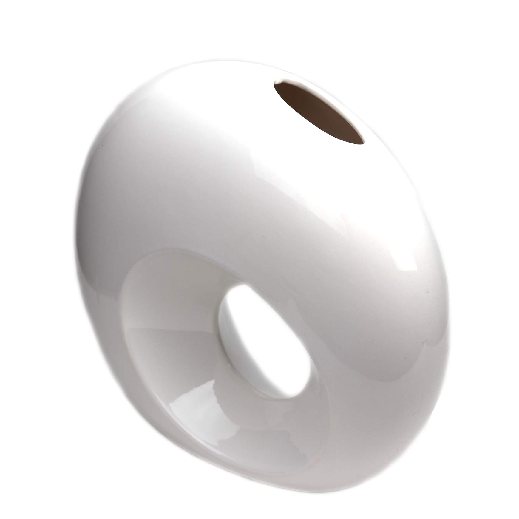 Handmade White Ceramic Vase - Elegant Home Decor for Living Room, Dining Table & Wedding Centerpiece | Global Shipping Available