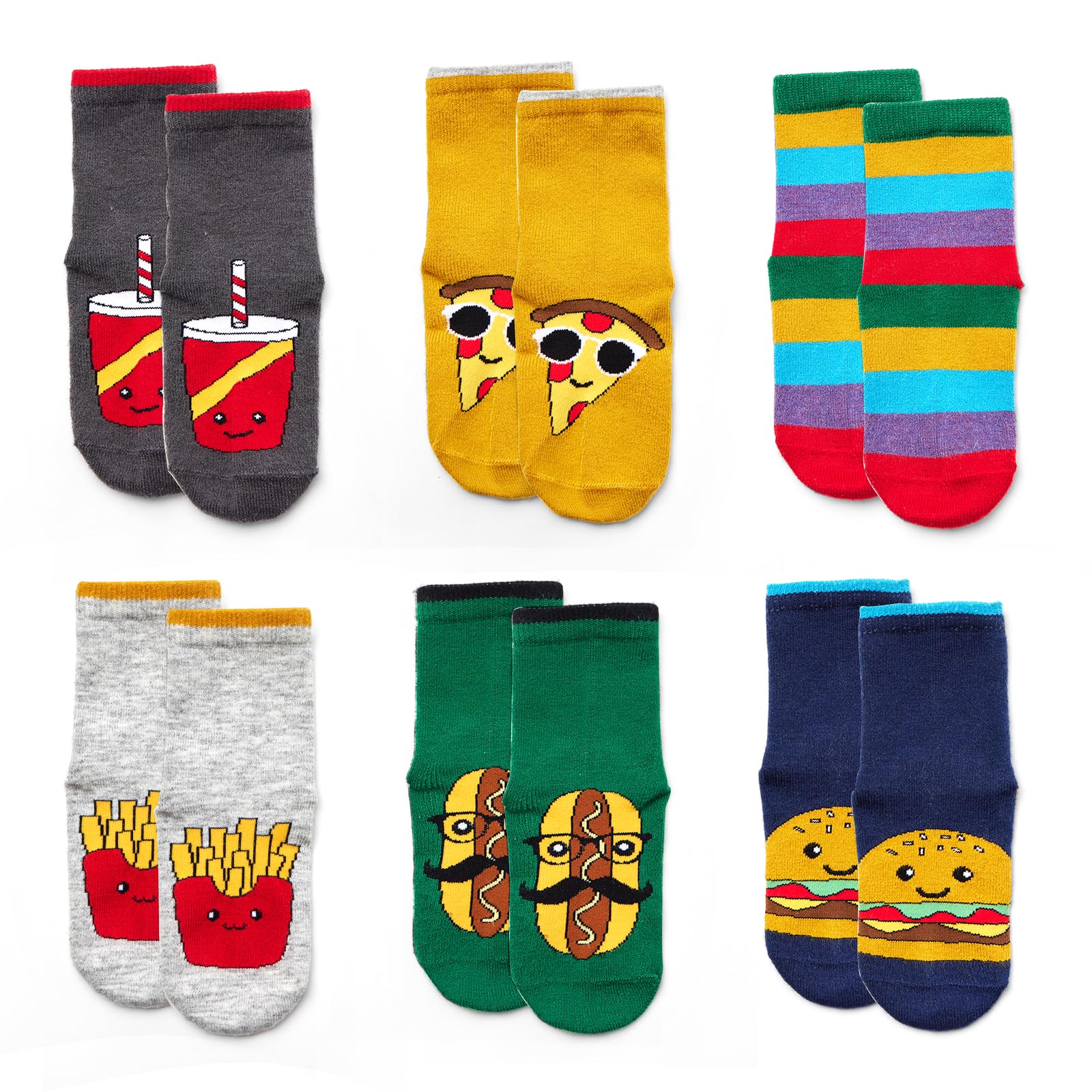 **6 Pack Boys' Wool Winter Socks - Thick Thermal Crew Socks for Kids, Warm & Cozy for Cold Weather - Perfect for School, Outdoor Play & Snow Days**