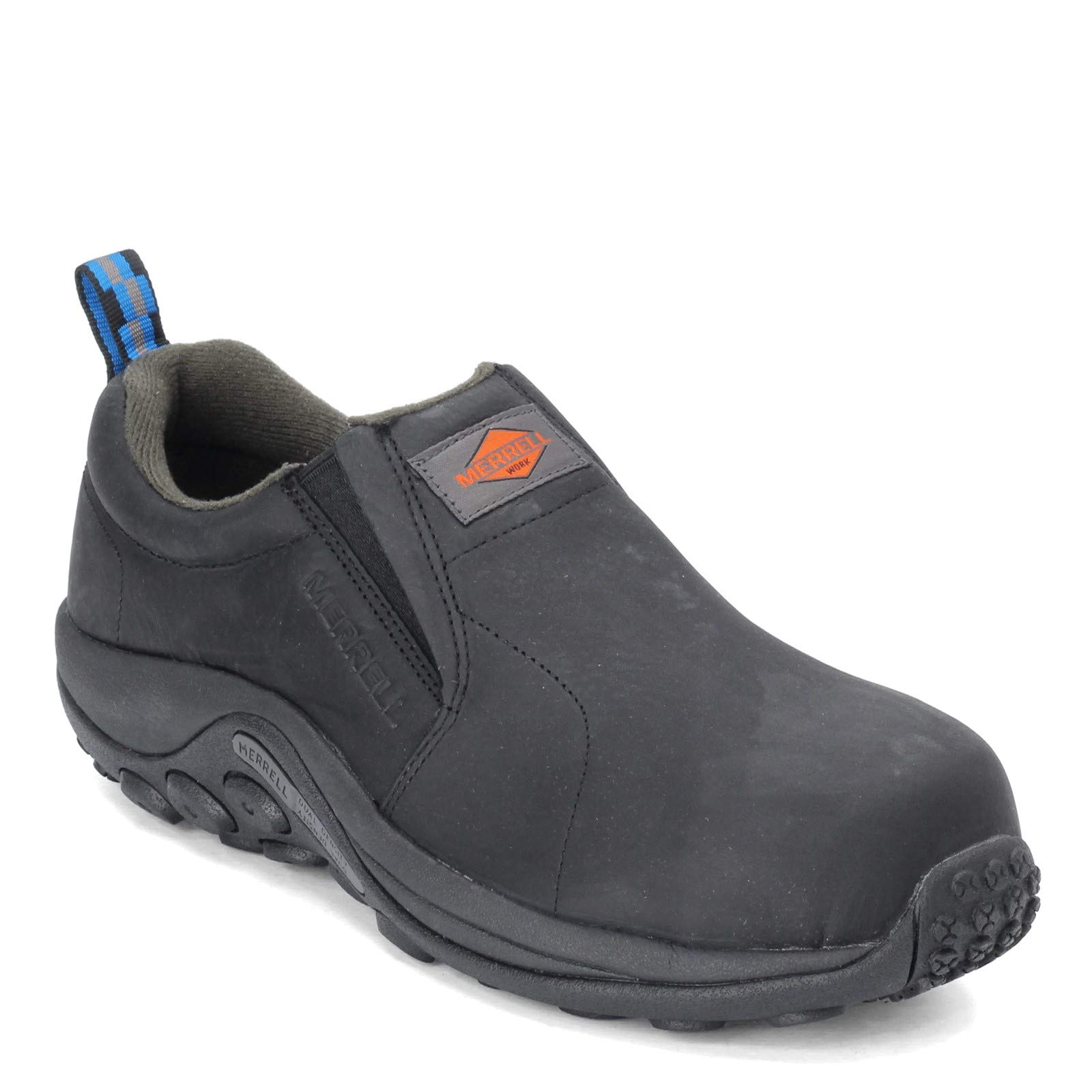 Merrell Men's Jungle MOC Leather Comp Toe Work Shoe - Slip Resistant Safety Shoes for Construction, Hiking & Outdoor Work