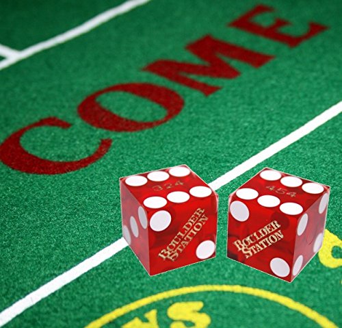 19mm Craps Dice Pair - Matching Serial Numbers for Casino Table Play