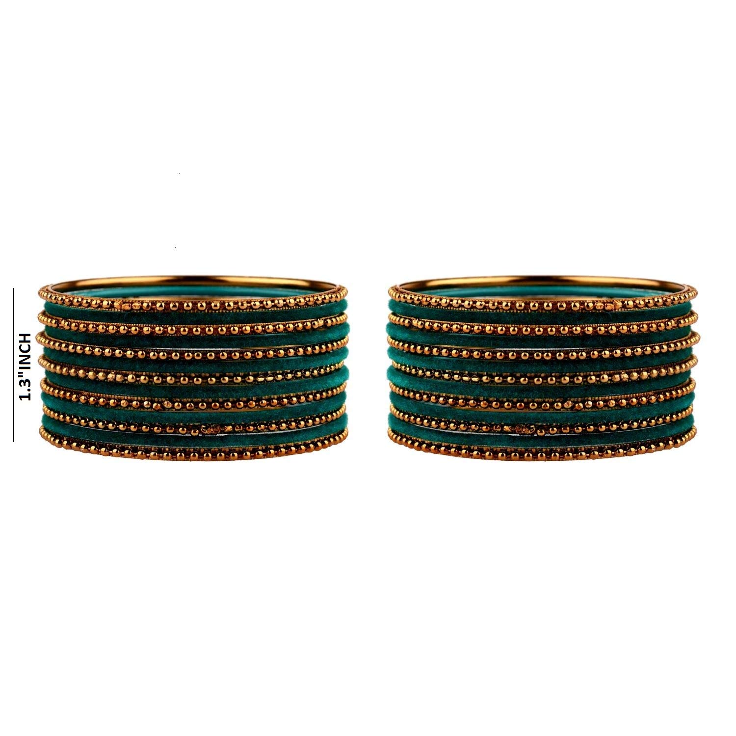 Efulgenz Indian Oxidized Jewelry Set - Boho Velvet Bangles & Bracelets for Women | Navratri Festival, Ethnic Fashion, Wedding & Party Accessories