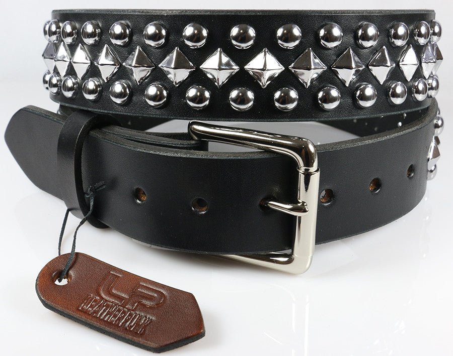 Stylish Dome & Pyramid Studded Leather Belt for Men & Women - Punk Rock Gothic Fashion Accessory - Perfect for Concerts, Parties & Everyday Outfits