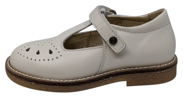 Naturino Heather Vitello Girls Flat Shoes in Latte - Comfortable & Stylish School Shoes for Everyday Wear