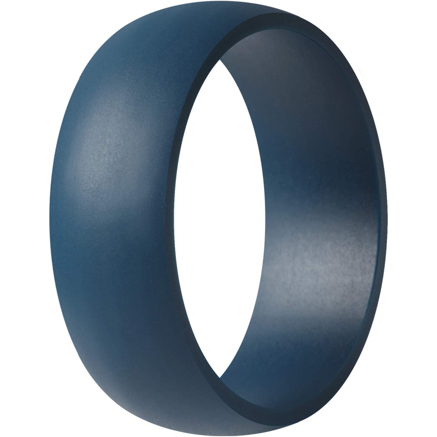 Thunderfit Men's Silicone Wedding Rings - 1/4/7 Pack Classic & Striped Bands (8.7mm Wide, 2.5mm Thick) - Comfortable & Durable for Gym, Swimming, Sports & Outdoor Activities