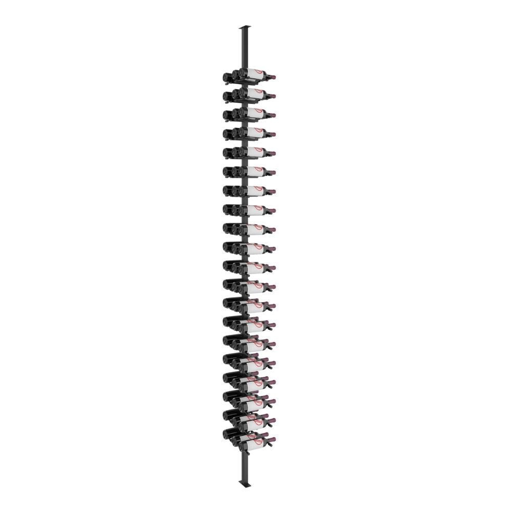 Vino Pin 60 Bottle Double-Sided Floor-to-Ceiling Wine Rack Storage Kit - Space-Saving Wine Organizer for Home Cellar, Kitchen, or Bar Display