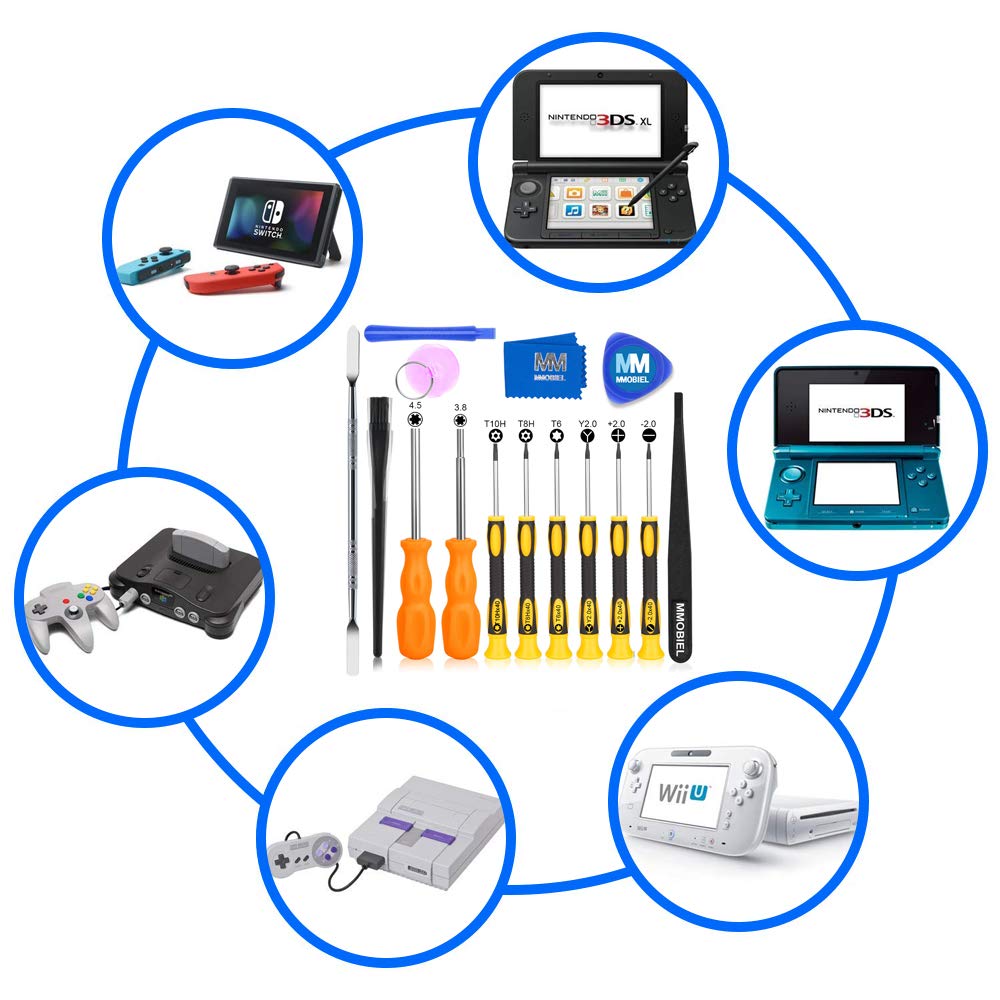 MMOBIEL Professional Repair Screwdriver Toolkit - Compatible with Nintendo Switch, 3DS, Wii, NES, SNES, DS Lite, GBA & GameCube | Perfect for Console Repairs & DIY Fixes