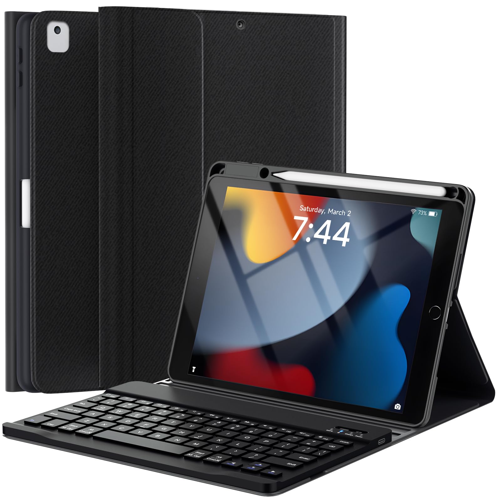 OYEEICE Wireless Detachable Keyboard Case for iPad 9th/8th/7th Gen 10.2