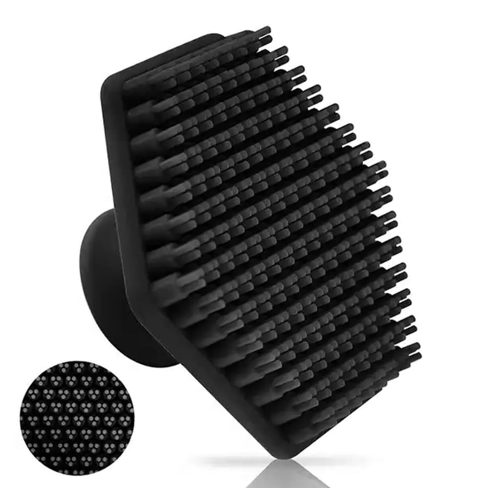 **Silicone Face & Body Scrubber Brush - Gentle Exfoliating for All Skin Types, Easy Grip & Clean - Perfect for Shower & Skincare Routine (Black)**    *Ideal for daily exfoliation, deep cleansing, and removing dead skin cells in the shower or skincare regimen.*