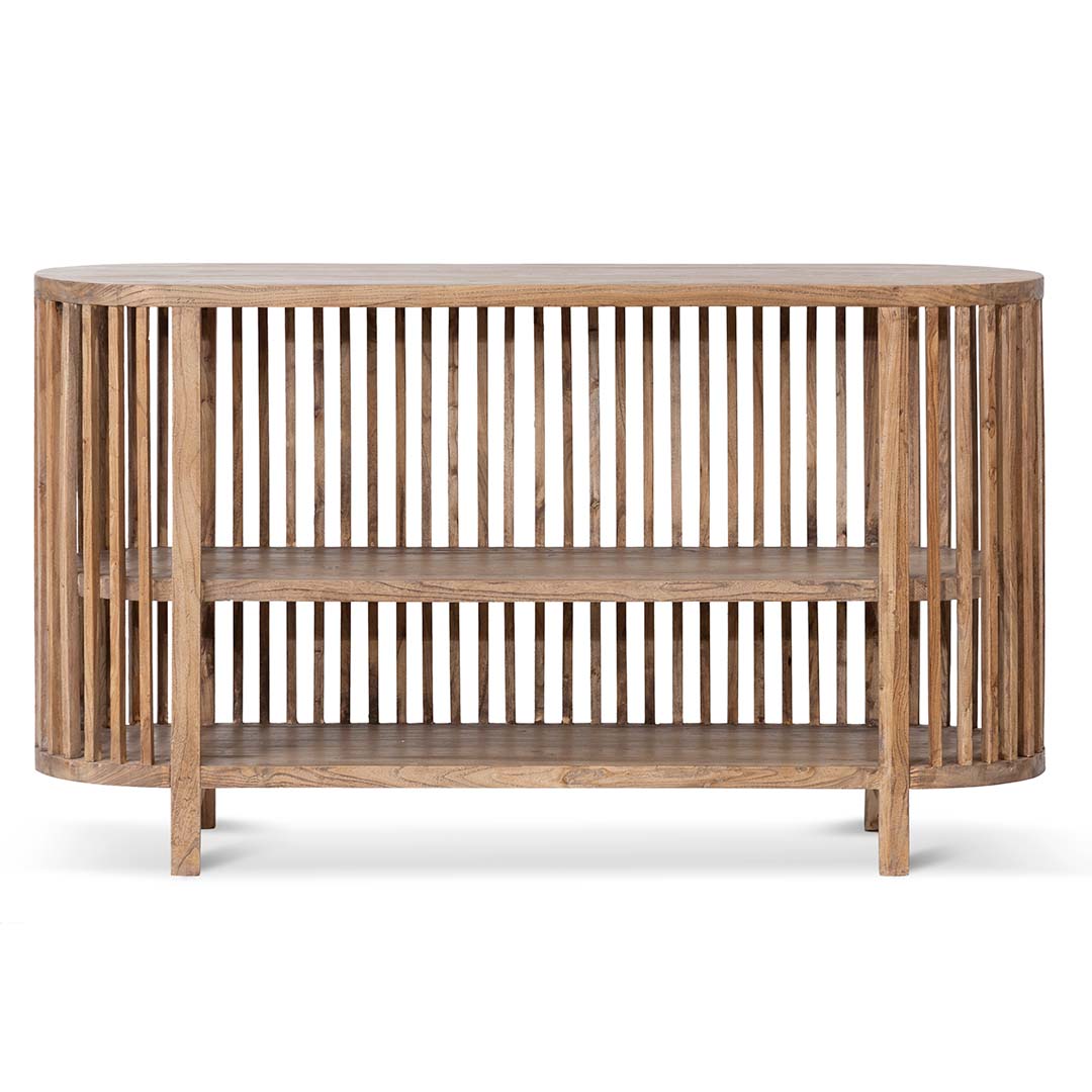 1.4m Natural Wood Sideboard Unit - Modern Buffet Cabinet for Dining Room, Living Room & Entryway Storage