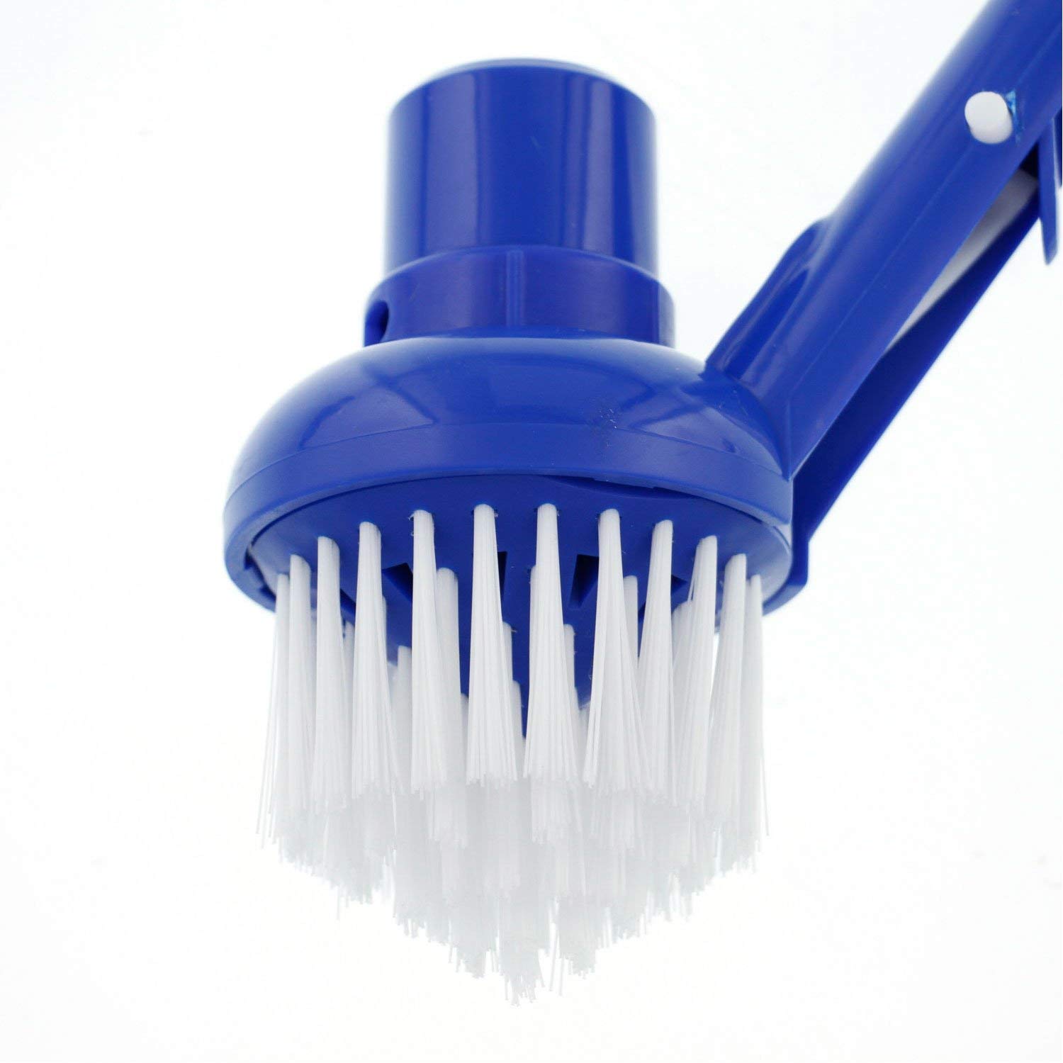 Premium Pool Corner Vacuum Brush with Adjustable Suction Ring - Fits Standard 1-1/2