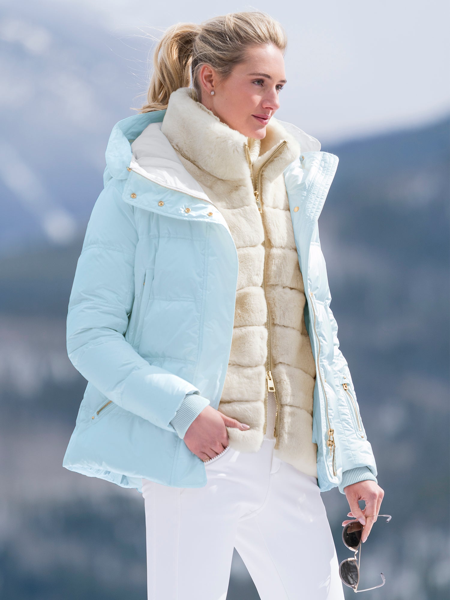 Ania Sport Shine Down Ski Jacket - Waterproof Winter Jacket for Women, Insulated Ski Coat with Hood - Perfect for Skiing, Snowboarding & Cold Weather Activities