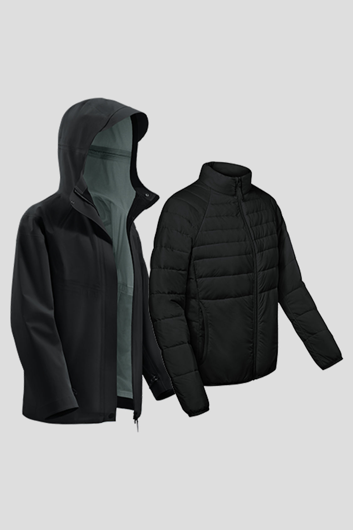 Women's 3-in-1 Waterproof Windproof Fleece Lined Interchangeable Jacket - Outdoor Hiking, Skiing & Winter Travel Coat
