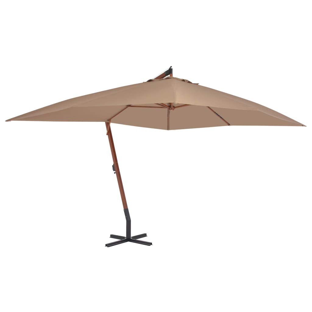 Premium Cantilever Patio Umbrella with Wooden Pole - 157.5