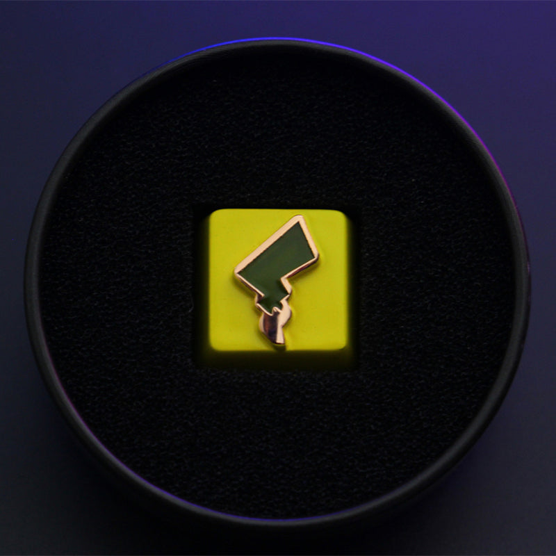 Custom Electric Mouse Tail Metal Zinc Alloy Keycaps for Mechanical Keyboards - Gaming & Typing Enthusiasts | Perfect for PC, Mac & Laptop Keyboards