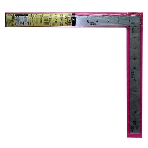 Shinwa 1818AH 63411 Stainless Steel Curved Scale Ruler - 2 x 1 Inch Medium Metal Universal Measuring Tool for DIY, Woodworking & Engineering Projects