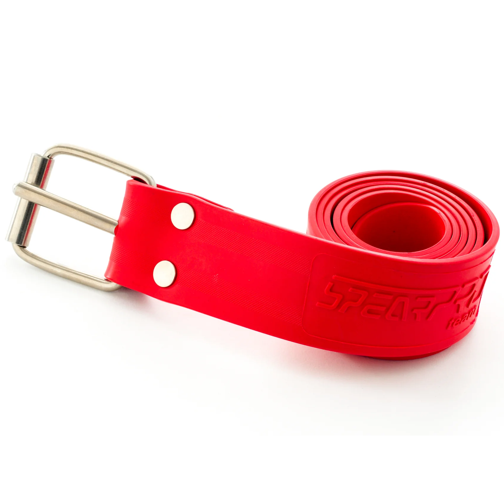 Spear Pro 4mm Marseilles Weight Belt for Scuba Diving - Adjustable Red Neoprene Dive Belt for Freediving & Spearfishing