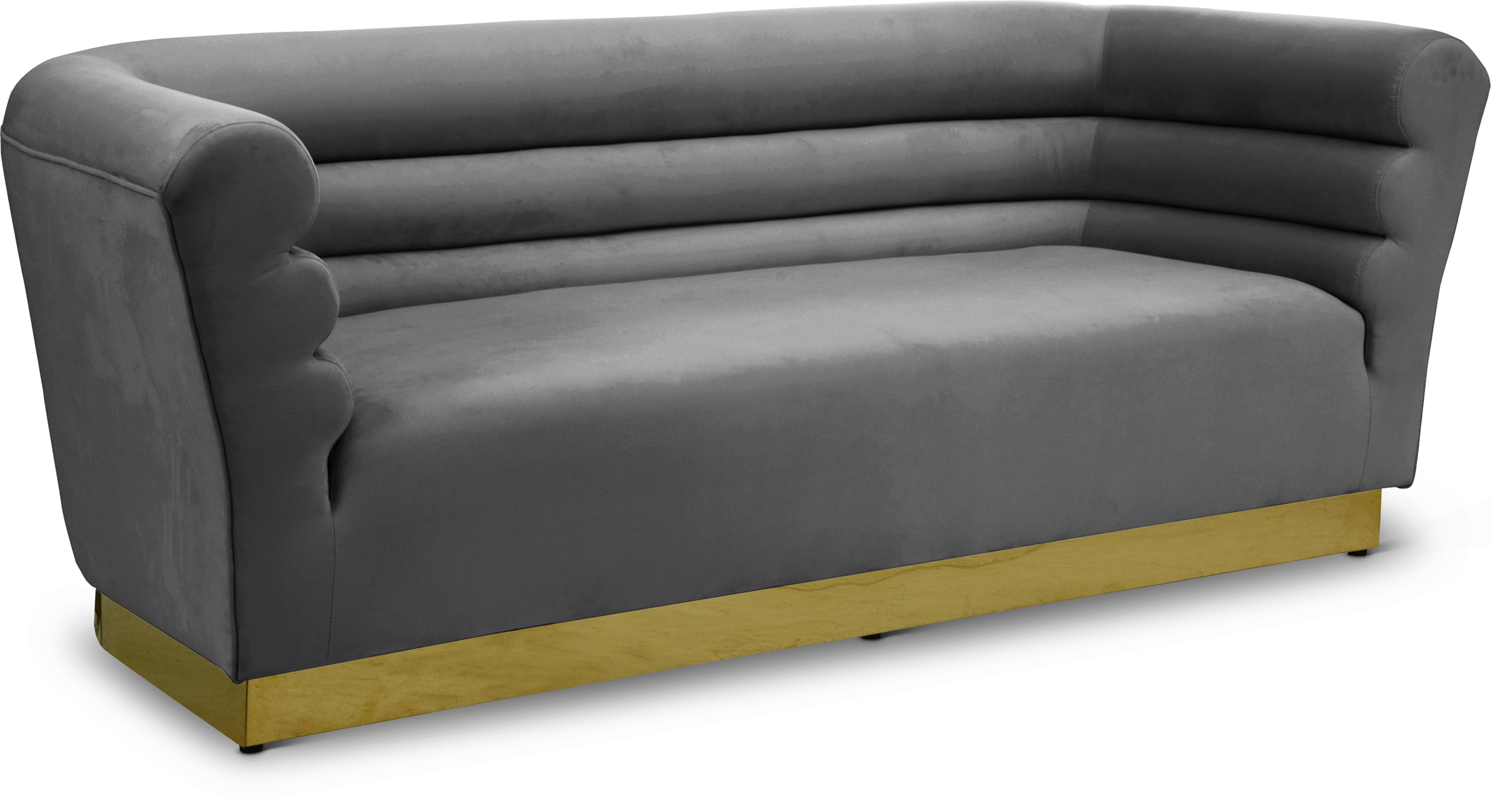 Luxury Bellini Velvet Sofa - Modern Plush Upholstered Couch for Living Room, Lounge & Home Decor - Soft Comfortable Sectional Sofa for Apartment, Dorm or Office