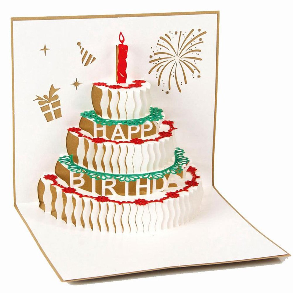 BESTOYARD 3D Pop Up Birthday Greeting Cards - Elegant Gold Design for Special Occasions | Perfect for Anniversaries, Graduations & Romantic Surprises