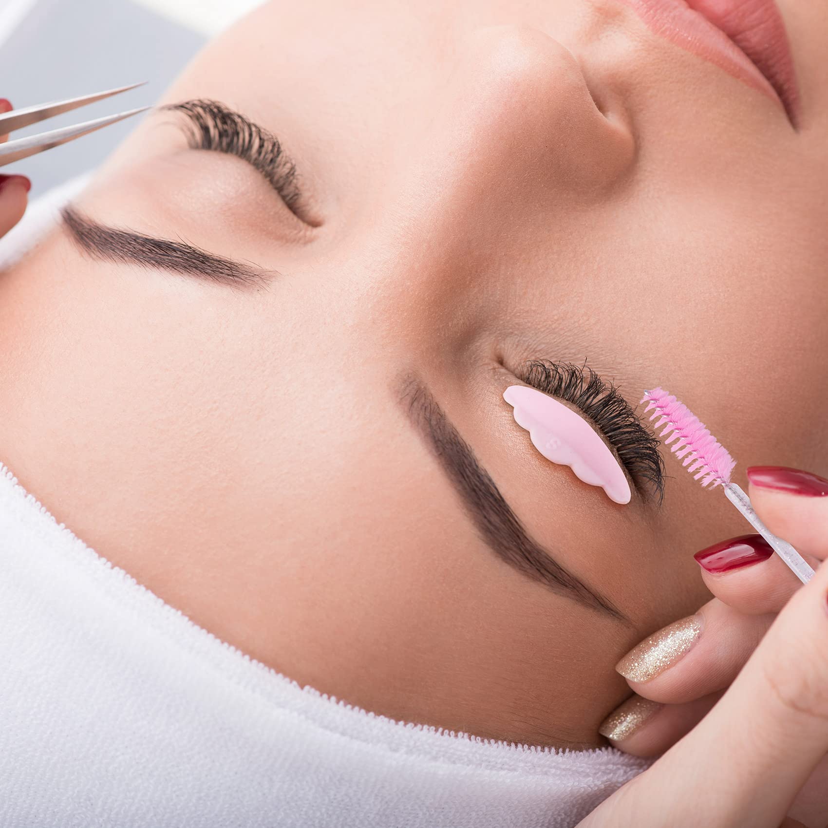 90PCS Eyelash Extension Kit - Reusable Silicone Lash Perming Curler, Y-Shape Eyelash Brush & Lifting Shield Rods for Professional Lash Lift & Perm | Perfect for Salon, Spa & Home Use