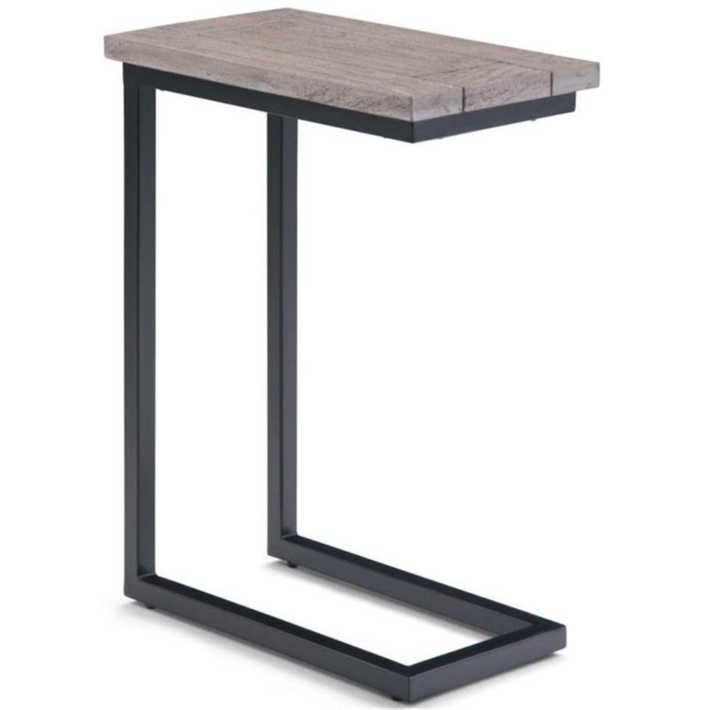 Modern Birch and Black End Table by Trent Home - Stylish Nightstand for Living Room, Bedroom, or Office