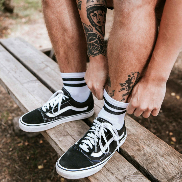 Old School American Socks - Ankle High Cotton Socks for Men & Women - Perfect for Casual Wear, Sports and Everyday Comfort