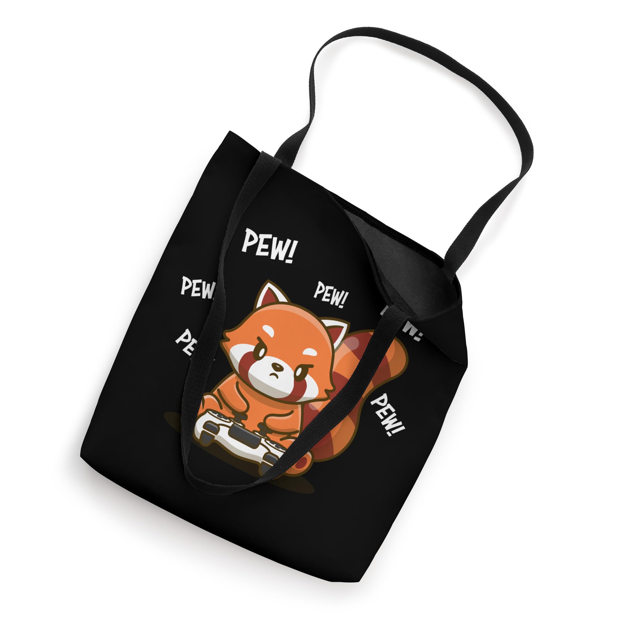 Adorable Kawaii Video Gamer Red Panda Lover Tote Bag - Perfect for Gaming Conventions, Anime Events & Everyday Use