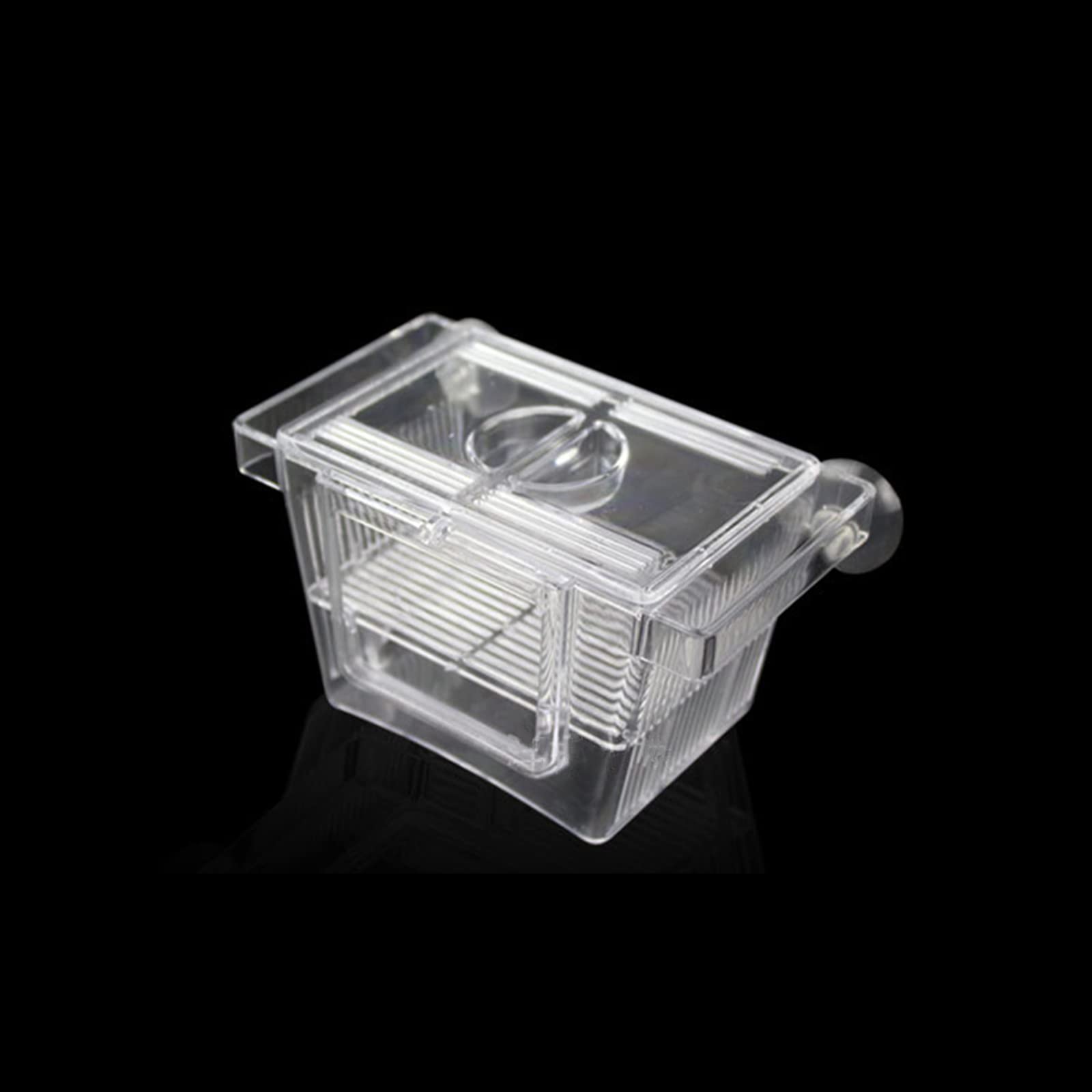 Transparent Plastic Fish Breeding Box with Suction Cups - Aquarium Hatchery & Isolation Tank for Guppy, Tropical Fish (Small) | Perfect for Safe Fry Rearing & Fish Quarantine