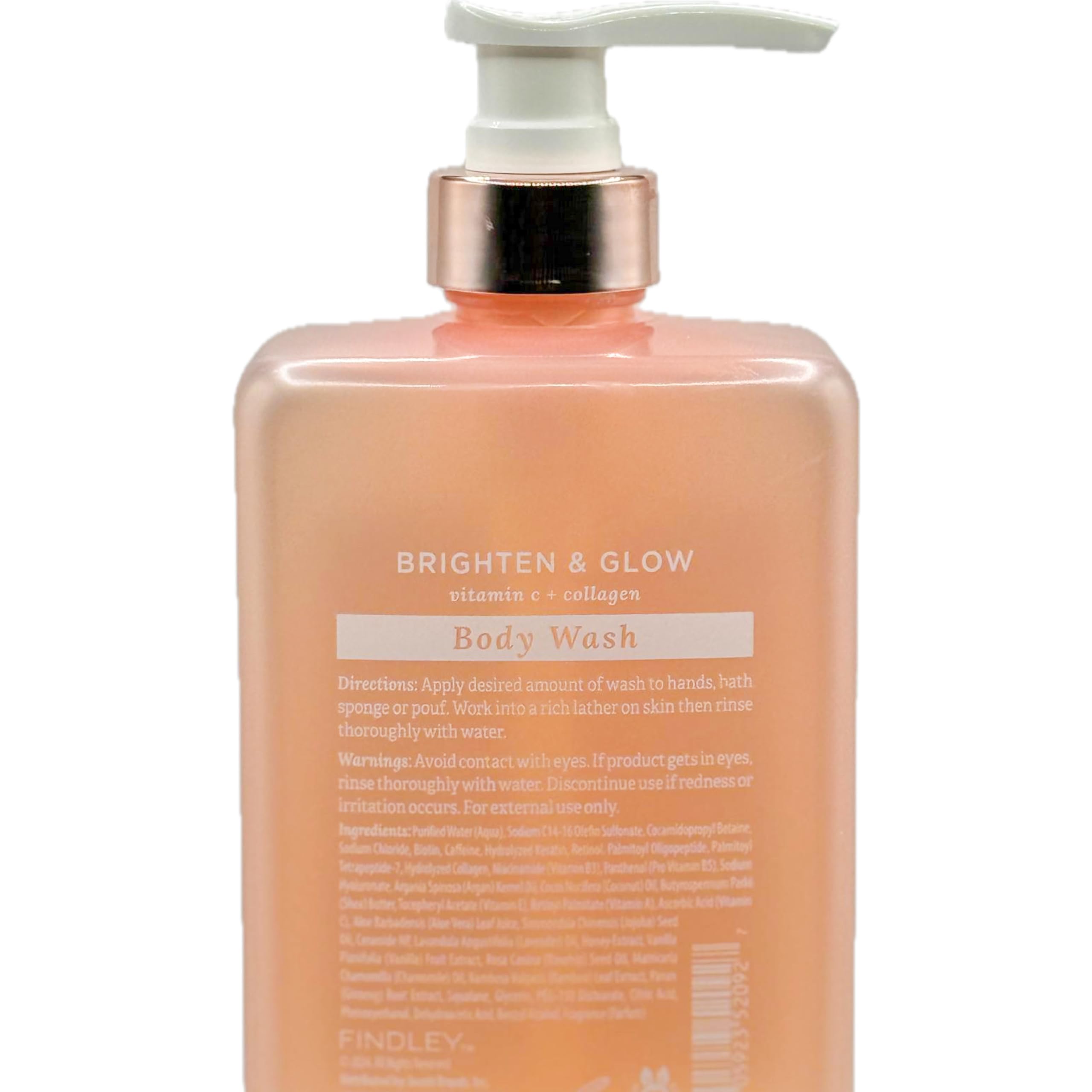 Brighten & Glow Vitamin C + Collagen Body Wash 32 fl oz - Hydrating & Revitalizing Shower Gel for Radiant Skin - Perfect for Daily Use & Post-Workout Refreshment
