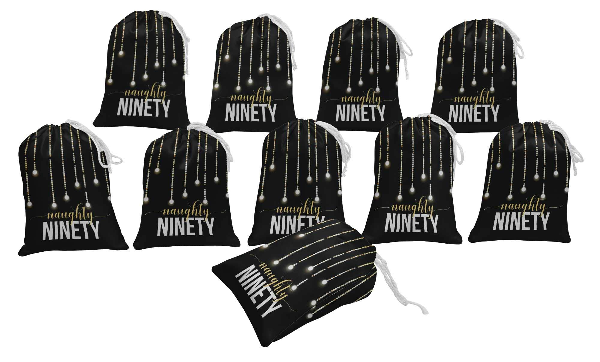 Custom Black Number Birthday Party Favor Bags - 15-Piece Set for Party Supplies, Souvenirs & Gift Bags | Perfect for Birthdays, Baby Showers & Special Events