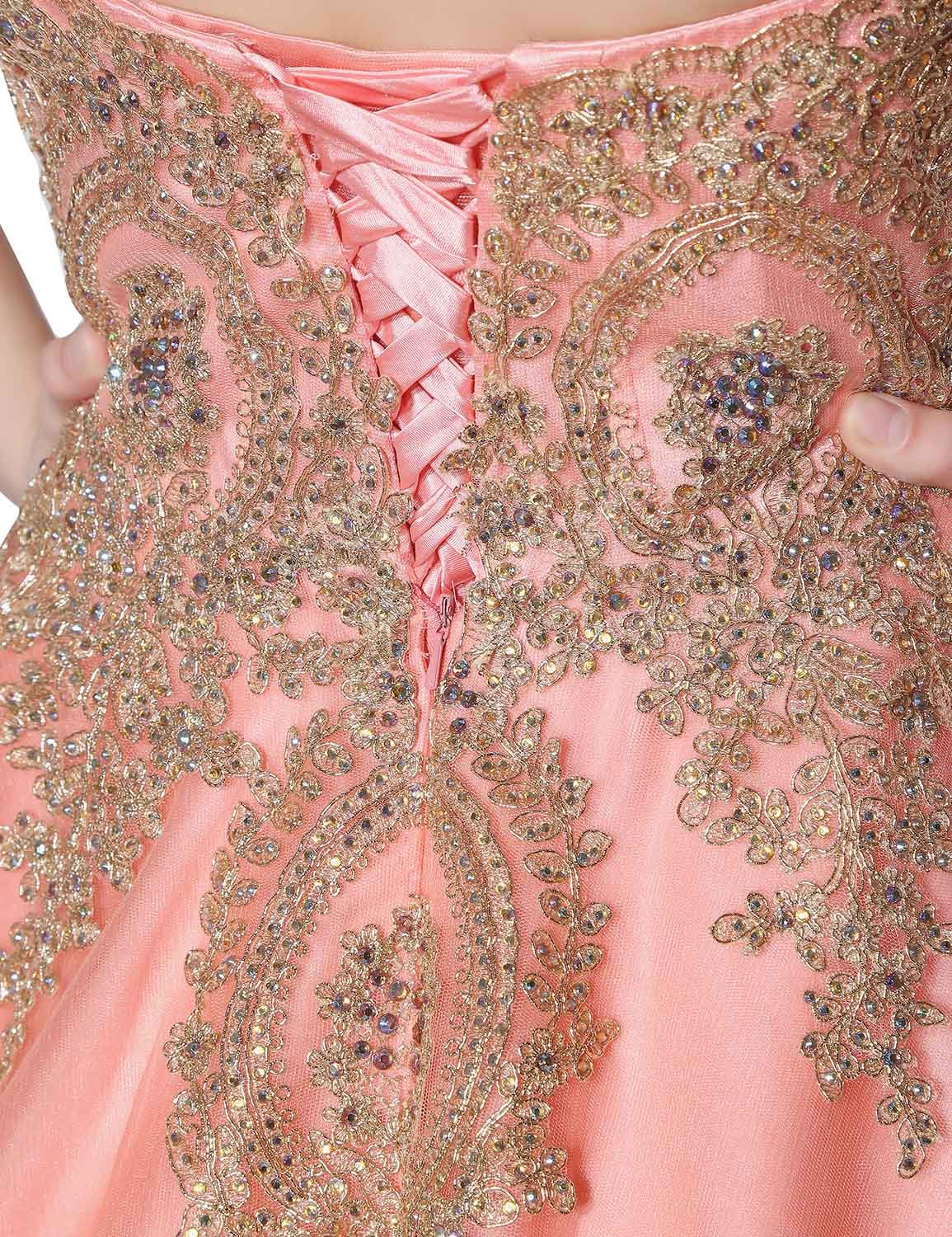 Sarahbridal Women's Elegant Long Beaded Prom Evening Dresses 2022 - Pearl Embellished Wedding Party Ball Gowns for Homecoming, Quinceañera & Formal Events