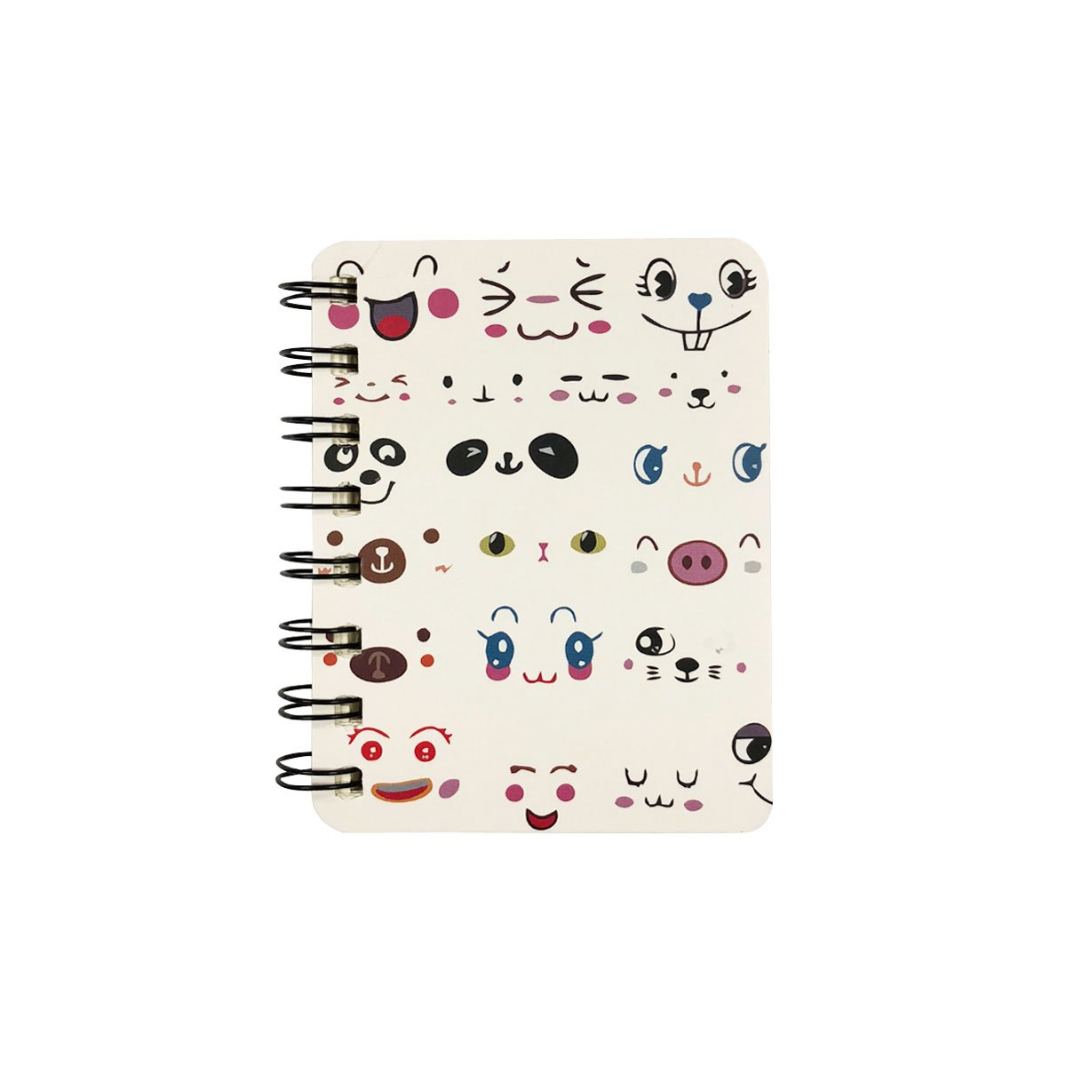 Wrapables® Spiral Pocket Notebook Set of 4 - Fun Car & Face Design Notepads for Journaling, Note Taking, Gifts | Office, School, Travel Essentials
