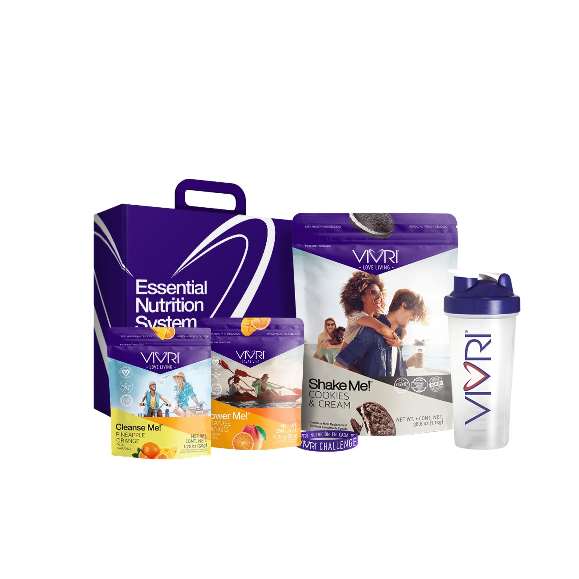 VIVRI 10-Day ENS Challenge Shake - Cookies & Cream, Orange Mango & Pineapple Orange Flavors | Meal Replacement Protein Powder | Detox & Energy Drink Mix for Weight Loss & Fitness | Perfect for Post-Workout Recovery & Busy Lifestyle