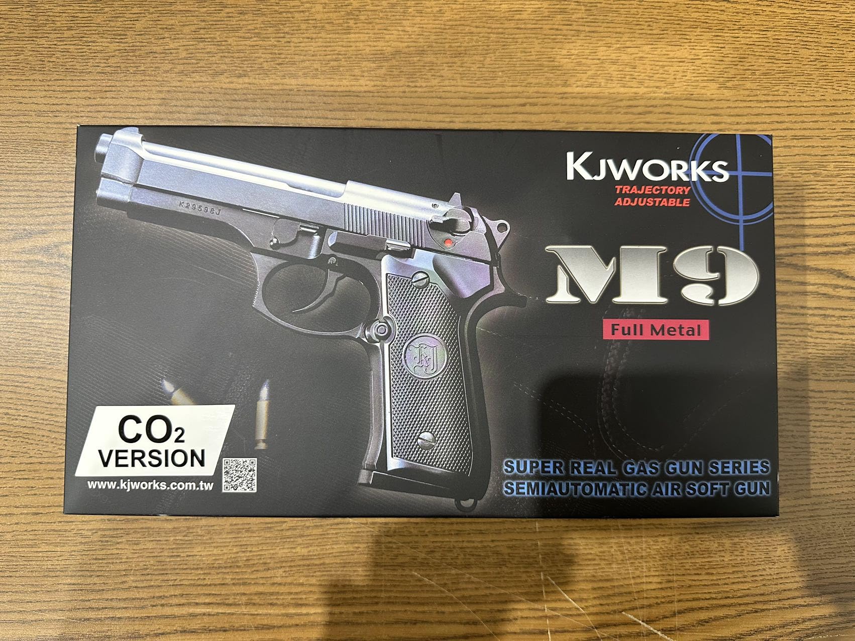 KJW Full Metal M9A1 CO2 Gas Blowback Airsoft Pistol - Black | Realistic Replica for Training & Tactical Games | Perfect for Airsoft Battles, Military Simulation & Target Practice