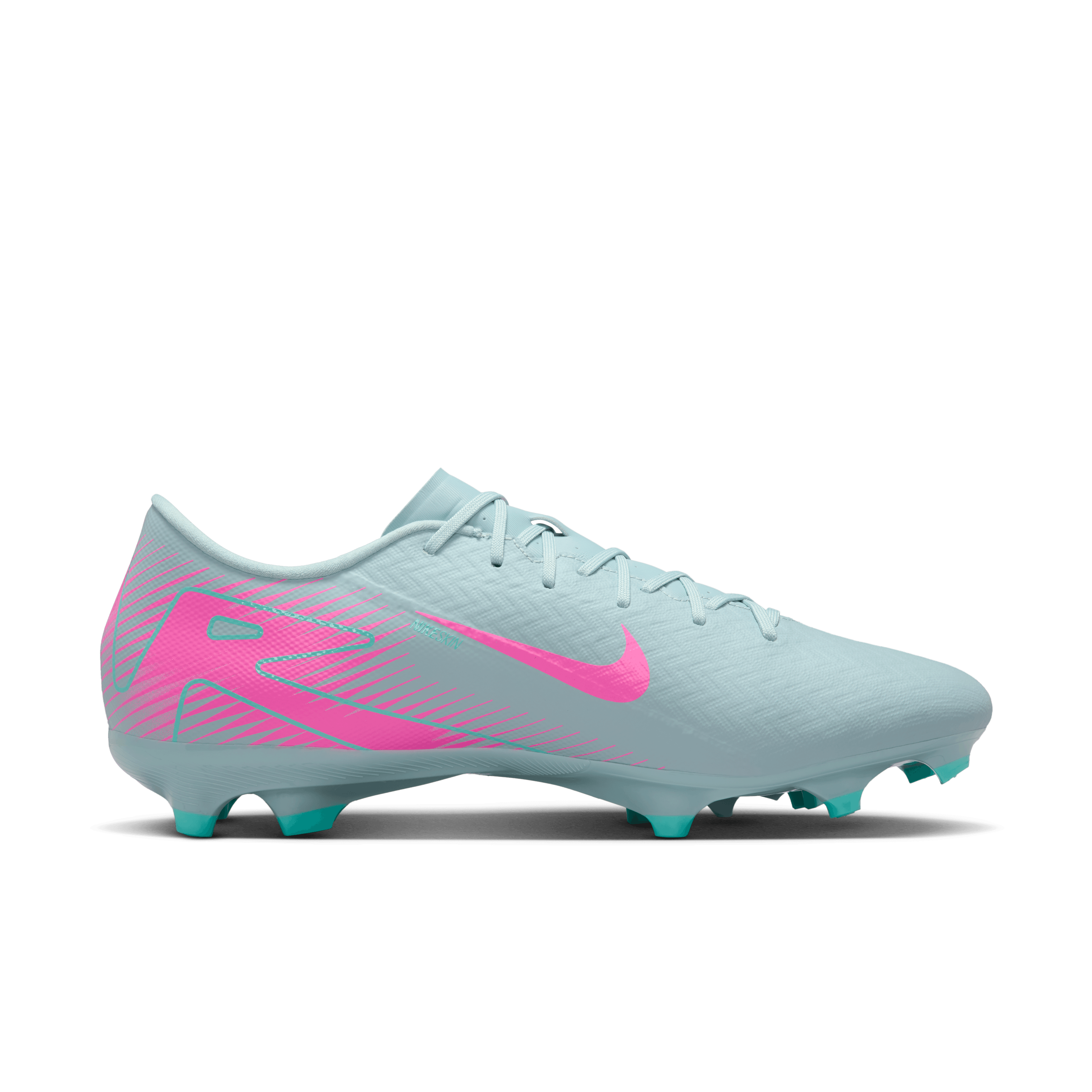 Nike Mercurial Vapor 16 Academy FG/MG Soccer Cleats for Men - Lightweight Football Shoes with Ocean Cube/Pink Blast Color - Perfect for Artificial Grass and Natural Turf Training & Matches