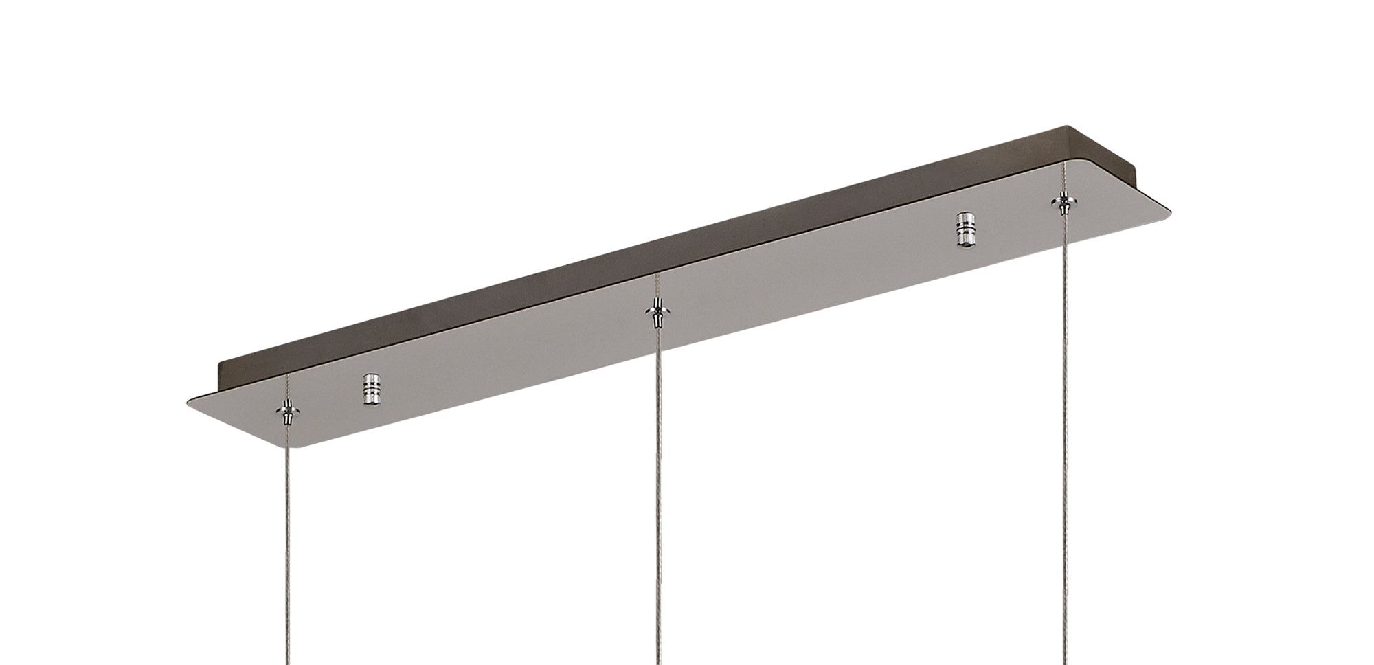Modern Linear Pendant Light Fixture - 3 GU10 Bulb Capacity - Polished Chrome Finish - Perfect for Kitchen Island, Dining Room, or Office Lighting