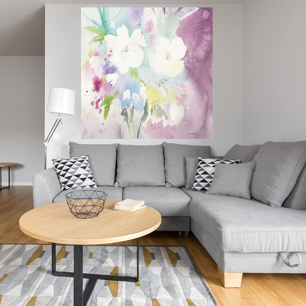 Serenity Canvas Wall Art - 32x32 Inch Modern Abstract Painting by Sheila Golden - Ready to Hang Fine Art Decor for Living Room, Bedroom, Office & More - Perfect for Home, Office & Commercial Spaces