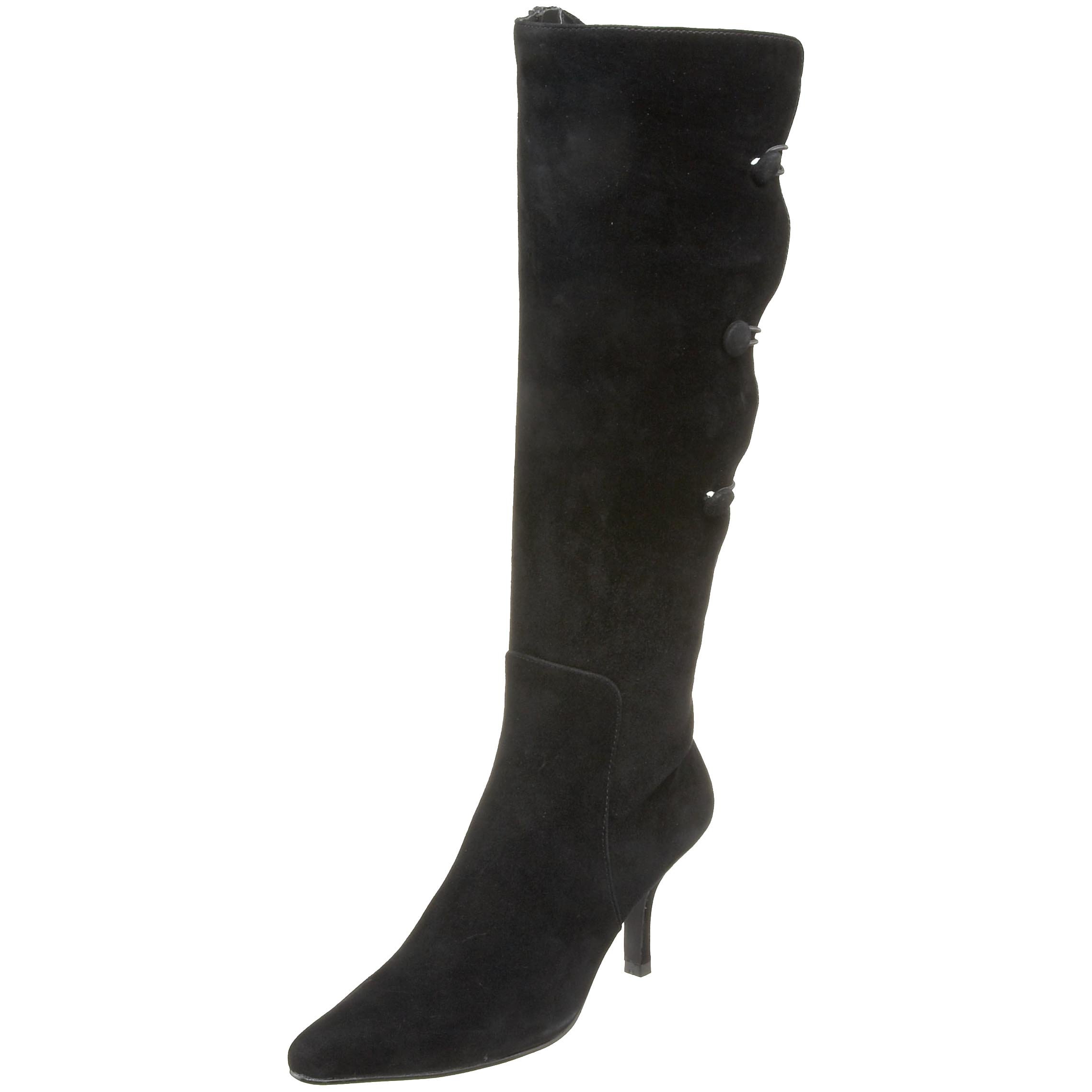 Sanzia Women's Callista Tall Button Boots - Stylish Knee High Leather Boots for Women, Fashionable Winter & Fall Booties with Side Zipper - Perfect for Office, Dating & Night Out