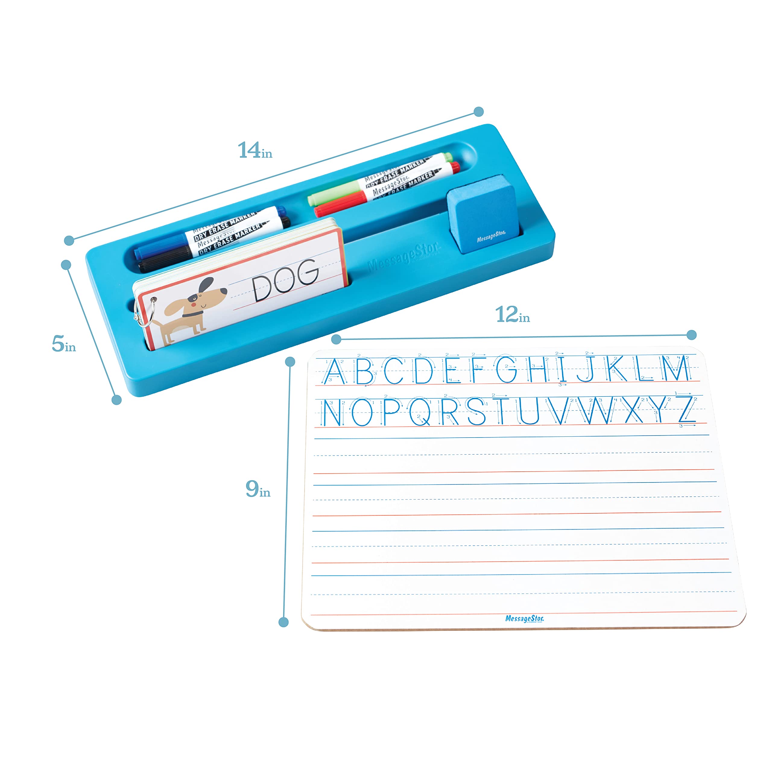 ECR4Kids Handwriting Practice Kit - Tracing Cards, Dry Erase Pens & Eraser for Kids - Learn to Write Alphabet & Numbers - Perfect for Preschool, Kindergarten & Homeschool Learning
