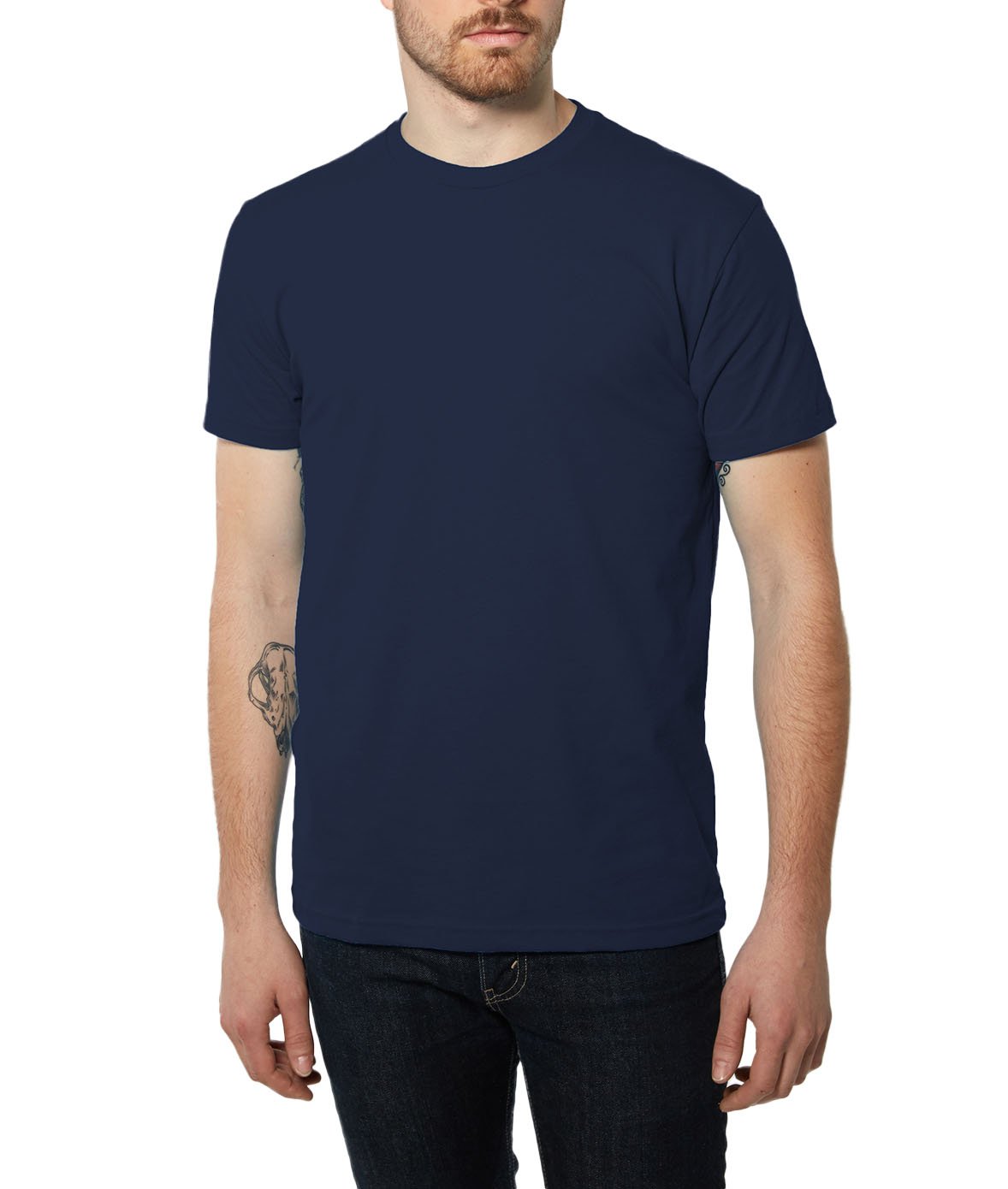 Nayked Apparel Men's Sueded Crew Neck T-Shirt - Soft Comfortable Casual Tee for Everyday Wear, Gym & Lounge