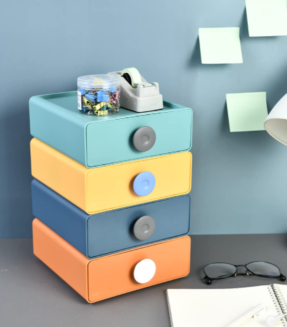 Multifunctional Plastic Drawer Storage Box - Desktop Organizer for Cosmetics, Office Supplies & Small Sundries | Perfect for Home, Office & Travel Use
