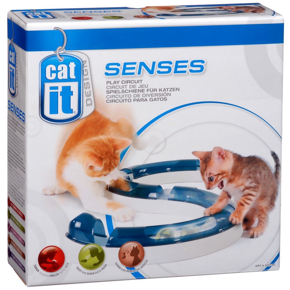 Catit Design Senses Play Circuit - Interactive Cat Toy with Colorful Tracks & Ball - Stimulate Your Cat's Natural Hunting Instincts (Perfect for Indoor Play & Exercise)