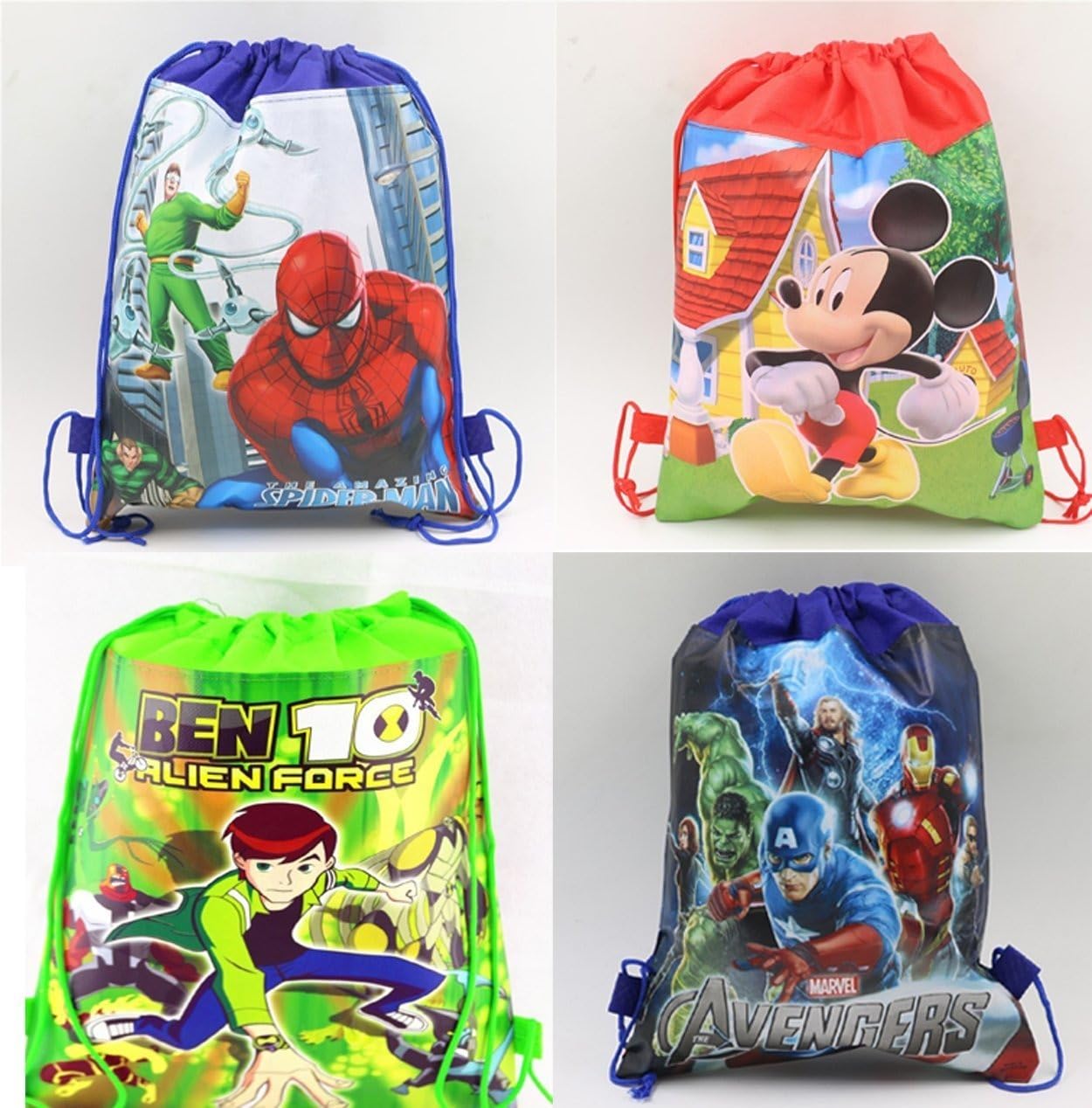 Royal Kids Birthday Party Favors - 12 Pack Multicolor Printed Backpacks for Boys & Girls | Perfect for Birthday Gifts, School Supplies & Party Giveaways