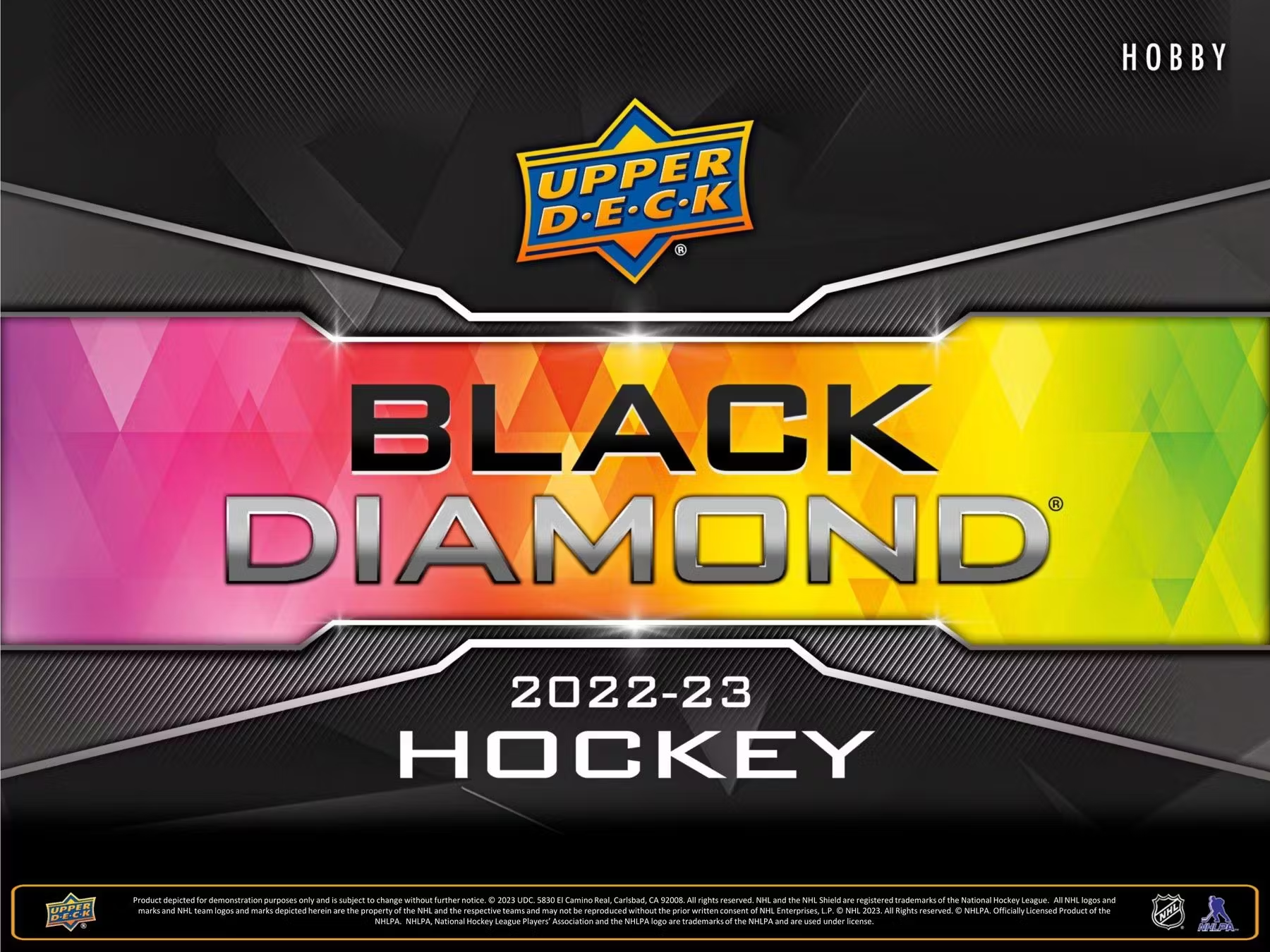 2022-23 Upper Deck Black Diamond Hockey Hobby Box - Premium Collectible Trading Cards for NHL Fans & Sports Memorabilia Collectors - Perfect for Gifts, Investments, and Game Room Displays